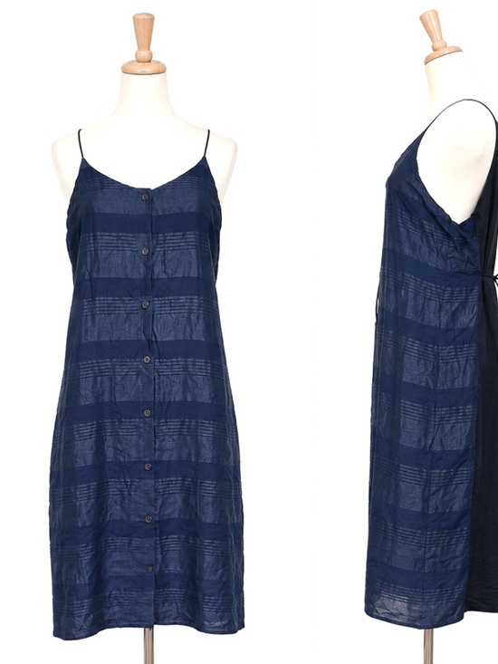 rag & bone Dresses & Skirts - Rag & Bone Navy Silk Rayon Sleeveless Spaghetti Strap Dress Buttons Size S Boho